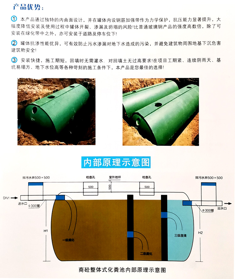 金平玻璃钢化粪池